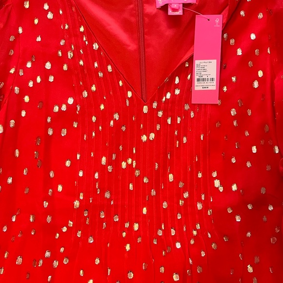 NWT red swing dress with sparkle details - Picture 2 of 3